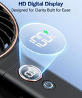 Must-Have On The Go Personal Portable Fan With 5000mAh Battery, 6 Speeds, Ultra Quiet Sweeping Breeze Under 15dB, LED Digital Display