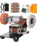 7 Speed Adjustable Electric Belt Sander Machine 15 Degree Bench Grinder With Forward Reverse Switch Copper Motor for precision sanding and polishing.