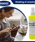 Jeweler using Self Pickling Flux For Precious Metals Like Gold Silver Platinum And Jewelry Soldering In A Spray Bottle 8 Oz 275 Ml