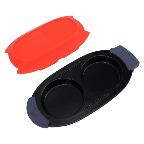 Two Egg Microwave Cooker With Nonstick Silicone Poacher For Quick Eggs And Omelets Easy Cleanup And Dishwasher Safe Dual Cavities