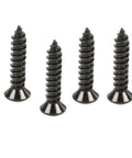 Beefy Tail Light Lens Upper Screw Kit For 2005 To 2013 Corvette C6, black metal 4-pack screws