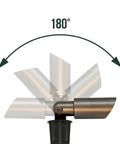 180-degree adjustable Solid Brass Landscape Spotlight with Low Voltage 12V AC DC Outdoor Uplight for Garden Patio Trees.