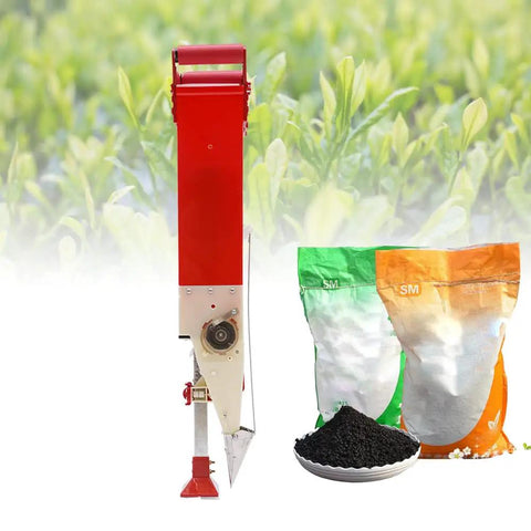 Adjustable Manual Seed Spreader Handheld Planter For Corn And Peanuts With Thickened Stainless Steel Nozzle next to seed bags