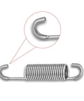 Top Shelf Stainless Steel Recliner Springs Heavy Duty Two Piece Set with Long Hook Attachment for Quick Sofa Mechanism Swap close-up.