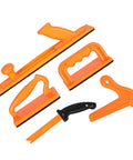 Push Block Stick Set For Woodworking Tools 5 Piece ABS Safety Kit For Table Saw Use Radial Saw Compatible With Ergonomic Grip And Durable Material