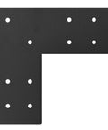 4 Pack Flat Mending Plates For 4x4 Posts Heavy Duty L Shaped Corner Braces Post To Beam Connectors Seven And A Half Inch Long By Three Inch Wide 11 Gauge Carbon Steel Powder Coated Black