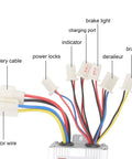 Wiring connectors of 36V 500W Motor Controller With Throttle Grip For Electric Scooters, Tricycles, And Bikes, DC Speed Control Box Kit