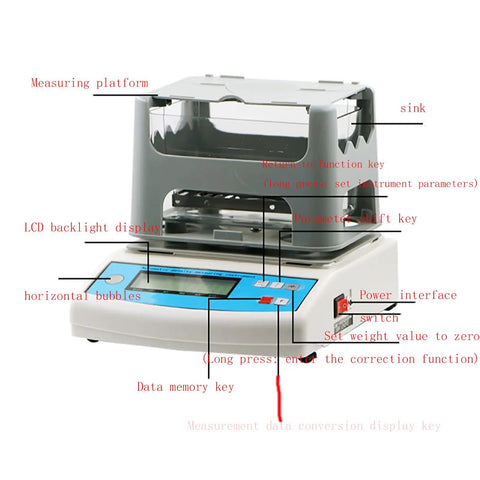 Next Level Electronic Density Meter And Digital Hydrostatic Scale For Quicker Material Checks With Dead On Gram Readings And Heavy Duty Build Up To Three Hundred with LCD and measuring platform.