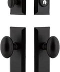 Dope Matte Black Iron Keep Plate And Aeg Knob Combo For Modern Doors Industrial Chic Hardware Set