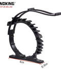 SINOKING rubber mounting clamp ring for mounting tools and equipment, adjustable 2.5–7.5 in diameter, black side view