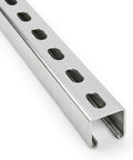 Industrial Grade 12 Gauge Strut Channel Trolley Track One And Five Eighths Inch Wide Four Point Eight Foot Long Galvanized