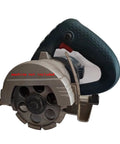 V Shaped Diamond Grooving Wheel For Concrete And Stone Saw Blade shown mounted on a power tool, machine not included