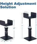 Heavy Duty U Shaped Floor Jacks 4 Pack Adjustable Steel Teleposts Screw Posts Lift Beams 6 To 9 Inches height adjustment solution image.