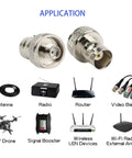SMA Female To BNC Female Adapter Set For Two Way Radios BaoFeng UV-5R FD-880 Nickel Plated Brass Body With Gold Contacts