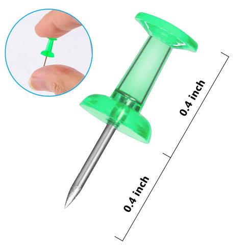 Killer 600 Color Push Pins With Solid Steel Points For Bulletin Boards Maps And Office Desks Sweet 1 Inch Standard Thumb Tack in green color.