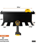 Power Tool Organizer For Shop And Garage Heavy Duty Wall Mounted Rack With Storage And Five Drill Slots Durable Workshop Organizer