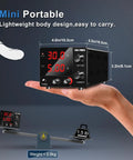 30V 5A Adjustable DC Power Supply With Dope Encoder Knob in hand, showing size and weight, ideal for DIY Electroplating.
