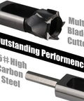Five Piece High Carbon Steel Wood Plug Cutter Set Offering 3/8 To 1 Inch Bits For Smooth Dowel Plugging And No Nonsense Woodworking Gear That Gets It Done Right. Multi-blade cutter with 65# high carbon steel design.