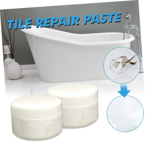 Porcelain Tile Repair Kit 100g Two Piece Quick Dry Epoxy Adhesive With Repair Agent And Hardener in bathroom setting
