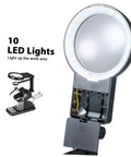 Rechargeable USB Welding Clip Light With Magnifier For Soldering And Repair On The Workbench Bright LED Clip On Work Lamp