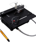 Badass Mini Table Saw That Gonna Deliver Smooth Adjustable Cuts Right Up To Ninety Degrees with precision tilt and 125mm blade.