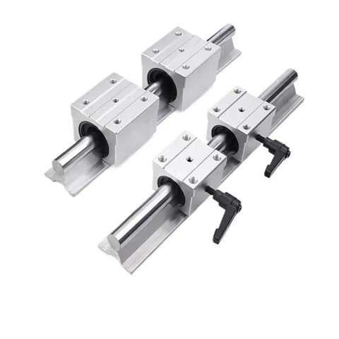 High Precision Sbr12 Linear Guide Rail Kit 2 Pieces With 4 Pc Bearing Blocks Super Smooth Operation For CNC And 3D Printer Projects Zero Stick Slip Design, 12mm steel rails