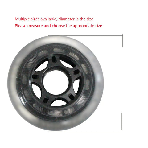 8 Pack Inline Skate Wheels Set 76mm 80mm 90mm 100mm 110mm With Bearings 85A Hardness for durable indoor and outdoor use