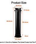 White Matte Knock Box For Espresso Machines Vertical Coffee Grounds Dump Bin Solid Barista Game measuring dimensions with black design.