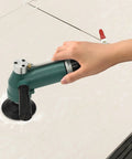 Heavy Duty Pneumatic Angle Grinder With Variable Speed And Tank Build For Stainless Steel Polishing And Granite Shaping No Fuss Hookup One Quarter Inch Air Inlet Daily Driver Shop Workhorse Tool in use on smooth surface.