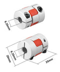Two Pack 6.35mm To 6.35mm Shaft Couplings Flexible Joint L25 X D20 For Servo And Stepper Motors Torque Transfer With Vibration Damping