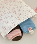 Red Bow Kraft Paper Gift Bags With Stickers 50 Pack Small Boutique Treat Bags 10X9 80G White Kraft Bags holding socks