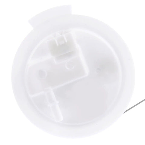 Straight Up Real Deal Oem Replacement Fuel Pump Module Assembly For Domestic Tanks Featuring Bullseye Float Readings And Hassle Free Electrical Hookups, top view of white assembly with connector.