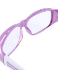 Back view of Purple 0.75mm Pb Lead X Ray Safety Glasses With Anti Reflective Fog Free Lenses, Nylon Frame, Comfortable Strap