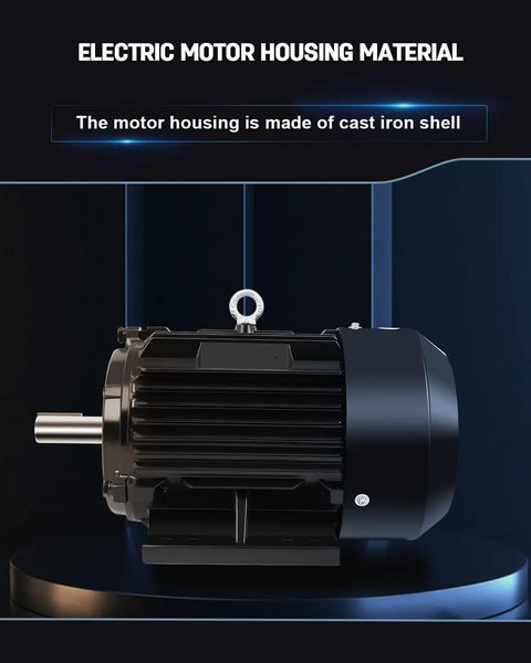 5HP Three Phase Electric Motor With 1480 And 1770 RPM, 184T Frame, 1-1/8 Inch Shaft, TEFC Cast Iron Shell, IP55