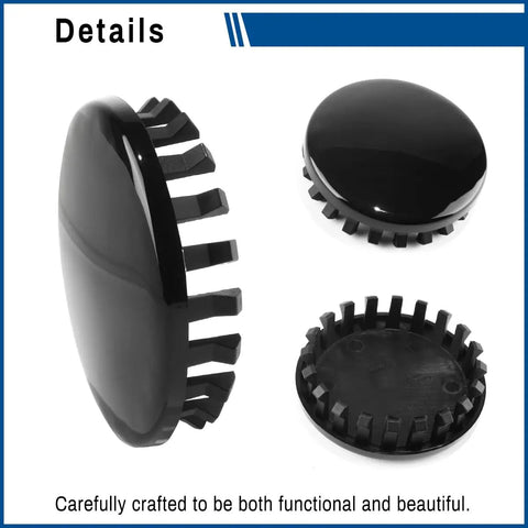 Chevy 3.25In 83Mm Black Wheel Center Caps Hub Covers For Silverado Suburban Tahoe Yukon XL Sierra Van Savana 2008 to 2025