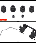 Top Grade Front Left And Right Disc Brake Hardware Kit That Slaps For Honda Accord 2016-2017 Plus Civic 2017-2020 Ensures Smoother Stops And Keeps Your Ride Feeling Fresh Without Any Worries. rubber dust boots and brake clips
