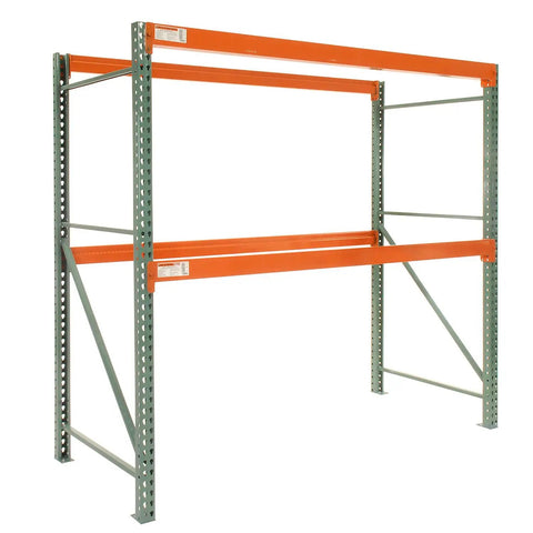 Hella Durable Steel Pallet Rack Upright Frame 48 By 96 Inch 14 Gauge Heavy Duty Warehouse Setup With Snappy 2 Inch Beam Adjustment And Rock Solid Baked Enamel Coating For Maximum Weight Capacity