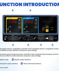 Control panel of Veterinary Electrosurgical Unit 100W High Frequency ESU For Pet Surgery with mode settings display