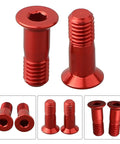 M5 Rear Derailleur Guide Wheel Screw Set In Lightweight Aluminum Alloy With Thread Locking Glue For Easy Diy Bike Repairs And Maintenance, 14.2 mm Tension Bolts Fits Multiple Colors Black Red Orange Purple, 2 Pack