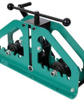 Lmaoss Heavy Duty Tube Roller Bender With 3 Dies For Up To 1-5 Inch Round Steel Copper Aluminum Pipe Flexing Tool side view