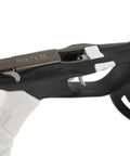 Close-up view of 75cm Spearfishing Sling Gun With Open Muzzle For 14mm Circular Slings, stainless steel mechanism, rubber handle.
