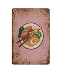 Dope Tonkotsu Noodles Themed Wall Art For Kitchen And Office, Funny Food Sign, Vintage Pewter Metal Wall Denoter, Ideal Gift