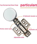 Two Pack European Soft Close Cabinet Hinges 26mm Diameter For Glass Doors Built To Last TEYOUQU Durable Cold Rolled Steel