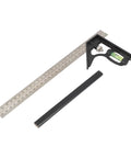 12 Inch Heavy Duty All In One Combo Square With Degree Markings Scriber And Level Spring Loaded Bolt for carpentry and metalworking.