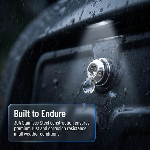 Heavy Duty Stainless Steel Anti Theft License Plate Screws Kit With Tamper Resistant Bolts locking cap under rain.