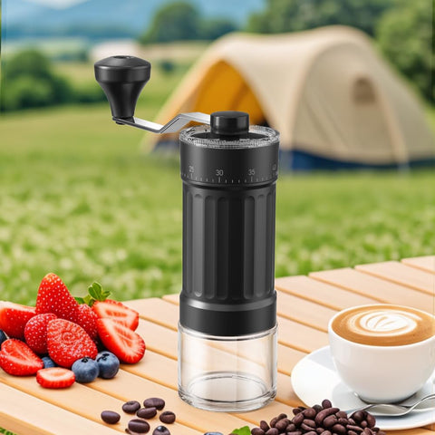Portable Coffee Grinder With 40 External Grind Settings Ceramic Conical Burrs 25g Capacity Double Bearing For Espresso French Press And Pour Over External Adjustment For Precise Coarseness Pro Grade Barista Ready
