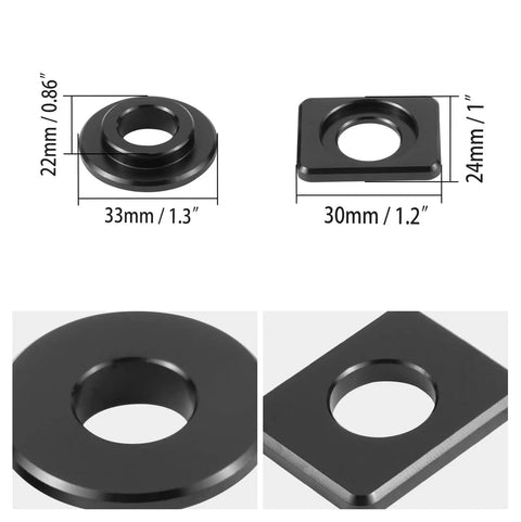 Solid Shifter Bushing Kit For VW GTI Mk6 Mk7 6 Speed Manual MQ250 MQ350 Aluminum 6061 round and square side plates with dimensions