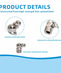 Detailed view of zerk nipples from Nifty 84 Piece Metric Grease Fittings Kit with advanced locking and precision threads