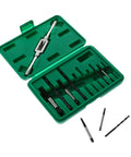 Must-Have Vicasky 11-Piece Broken Bolt Extractor Set With High-Speed Steel Screw Remover Tools For Stripped, Rounded-Off Bolts And Rusty Metal Jobs That Are Total Game Changers. 11-piece HSS extractor kit in green case with drill bits