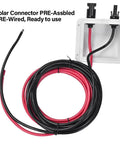 Weatherproof Solar Cable Entry Gland With ABS Shell IP68 UV Resistant Dual Cable Entry Housing 10AWG Wire 10ft Length